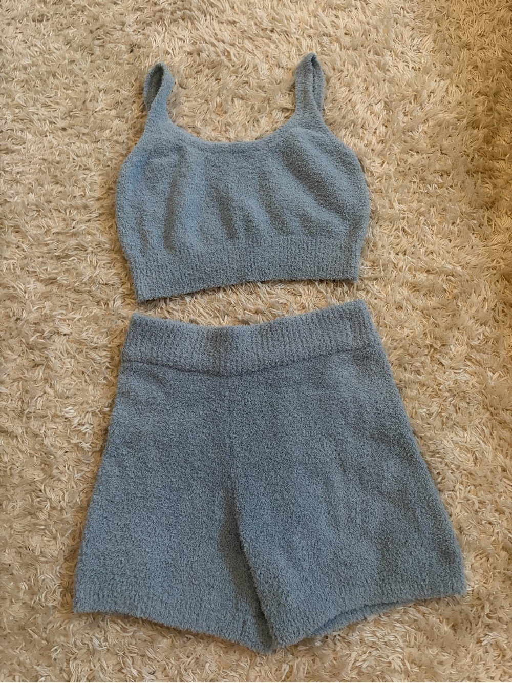 stars above Cozy Blue Knit Tank & Shorts Set